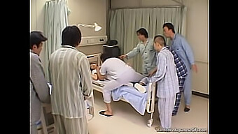 Japanese nurse gets gangbanged by patients in cowgirl position